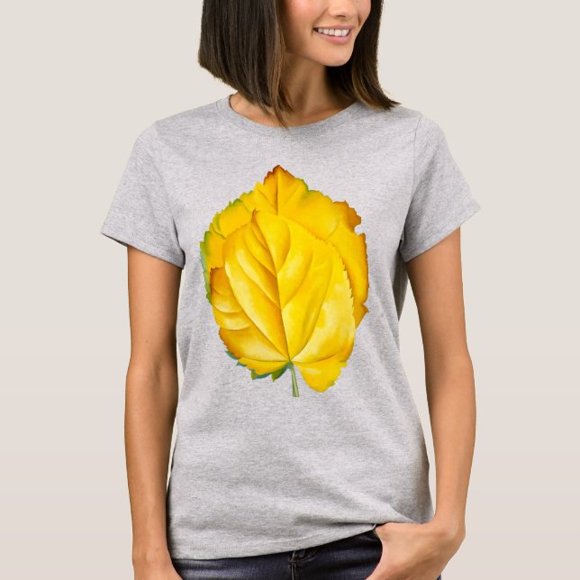 T-shirt 2 Feuilles jaunes | Georgia O'Keeffe | (Devant)