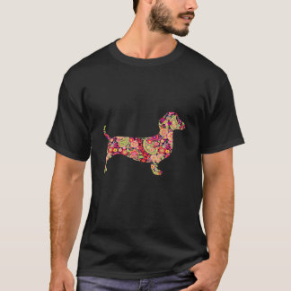 T-shirt 2 Fille Teckel - Drôle Teckel Hippie Amoureux de C