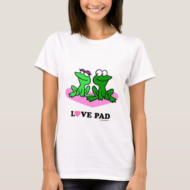 T-shirt 2 grenouilles Love Pad Chemises Blanches (Devant)