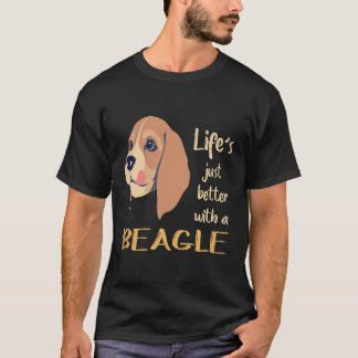 T-shirt 2 La vie est juste meilleure avec un Beagle