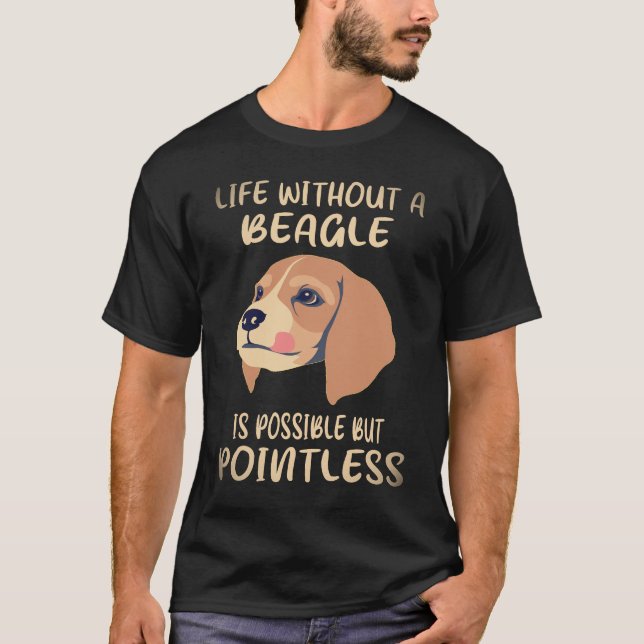 T-shirt 2 La vie sans un Beagle (Devant)