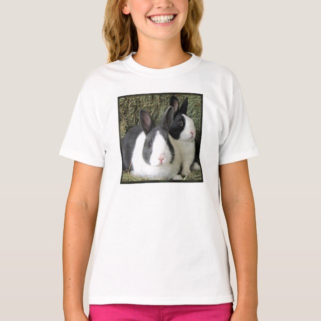 T-shirt 2 lapins hollandais (Devant)