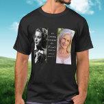 T-shirt 2 Photo Alors Et Maintenant Célébration De La Vie<br><div class="desc">Un élégant t-shirt commémorant les funérailles avec 2 photos spéciales. Conçu par Thisisnotme©</div>