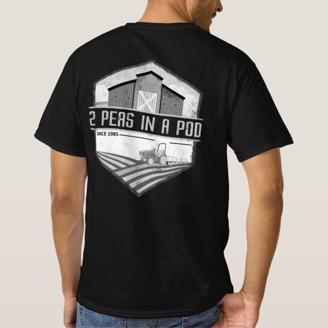 T-shirt 2 pois dans un logo défraîchi (Dos)