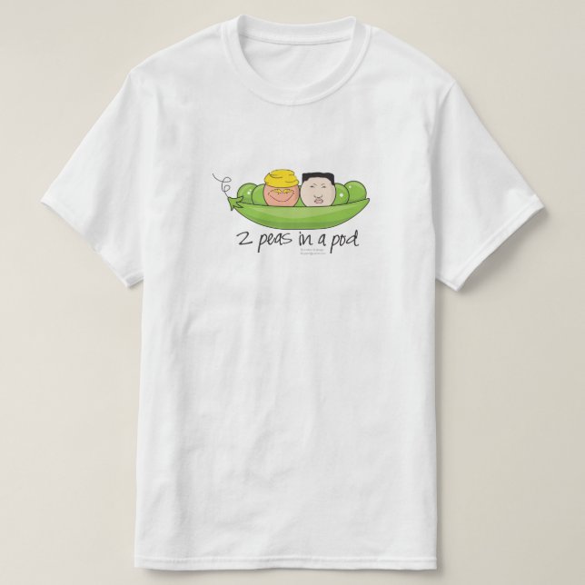 T-shirt 2 Pois dans un pod - Ajoutez votre propre texte ! (Design devant)