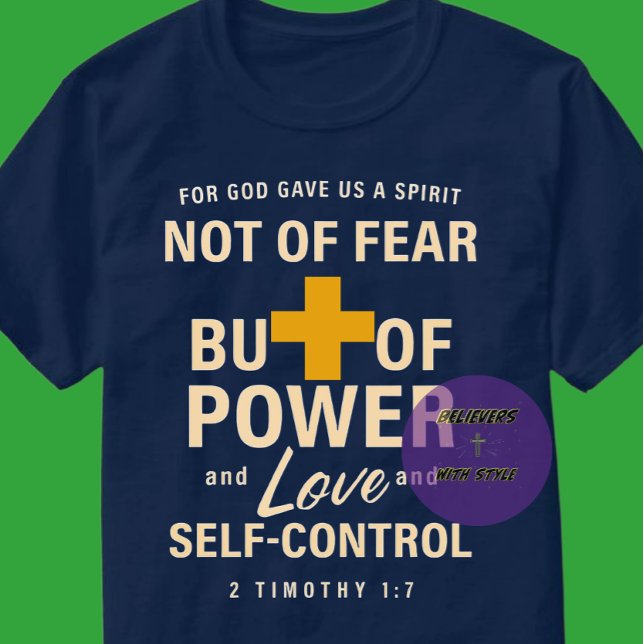 T-shirt 2 Timothée 1:7 - Chrétien (Créateur téléchargé)