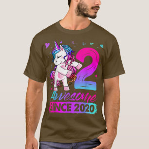 T-shirt 2 Years Old Unicorn Flossing