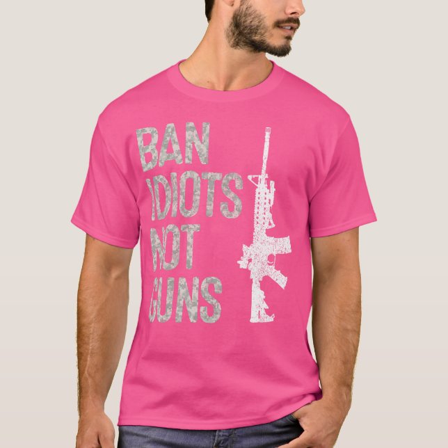 T-shirt 2A 2E Amendement 2A Pro-Gun Ar15 Interdire Les Idi (Devant)