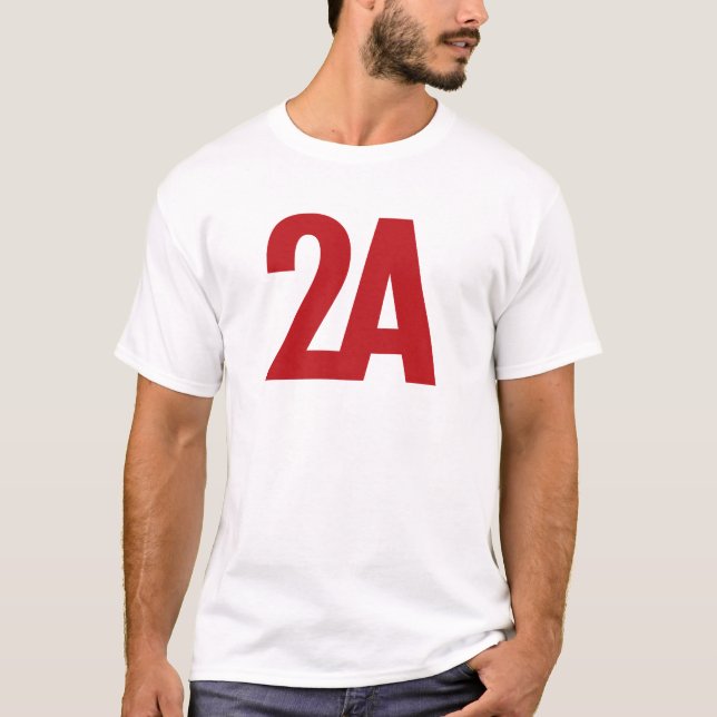 T-shirt 2A - 2ème amendement - rouge (Devant)