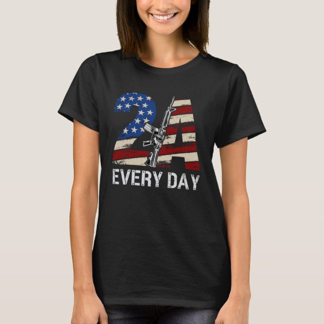 T-shirt 2A AR15 Rifle 2nd Amendment Patriotic Gun Owner (Devant)