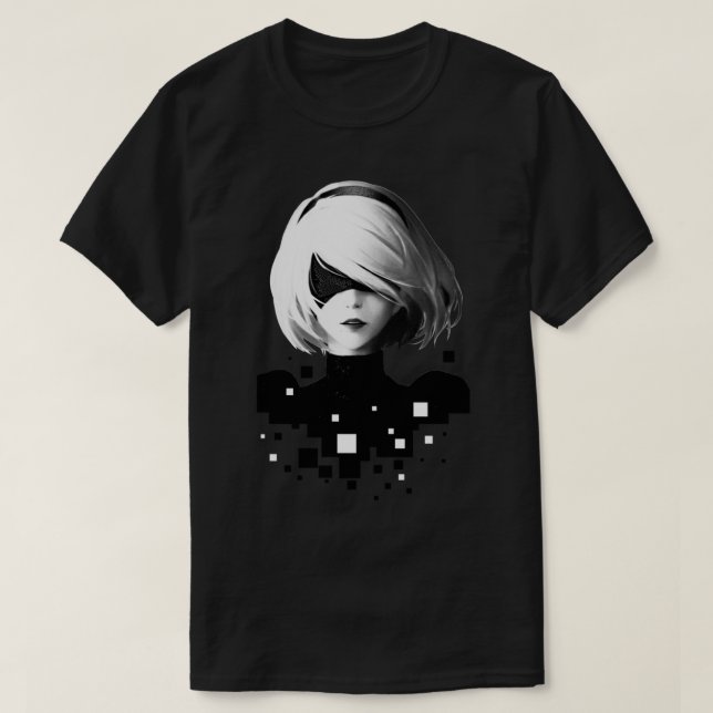 T-shirt 2B et pixels (Design devant)
