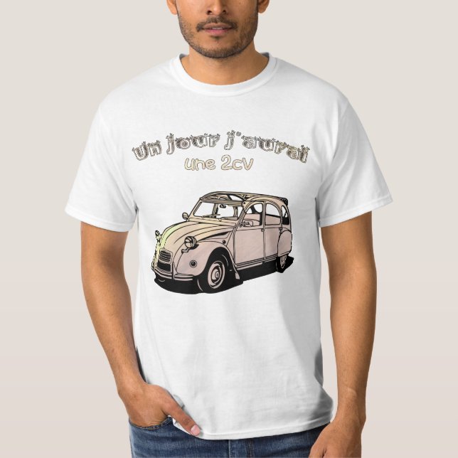 T-shirt 2cv plustard (Devant)
