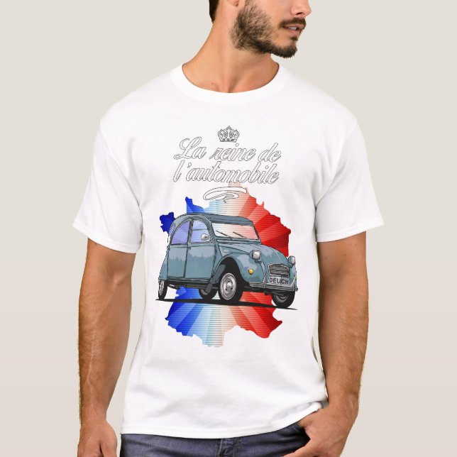 T-shirt 2CV Reine de l'automobile (Devant)