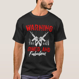 T-shirt 2E Amendement Funny Girl Gun Lover Ammo Bullets Gu