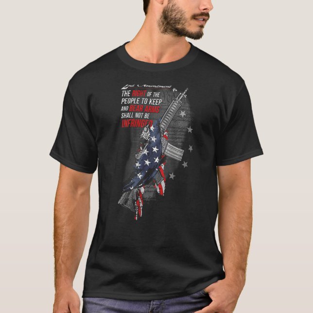 T-shirt 2e Amendement Le droit du peuple sur le dos (Devant)