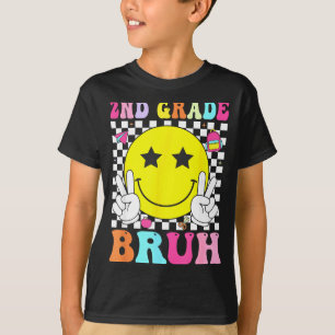 T-shirt 2e année bruh retro visage souriant retour à l'éco