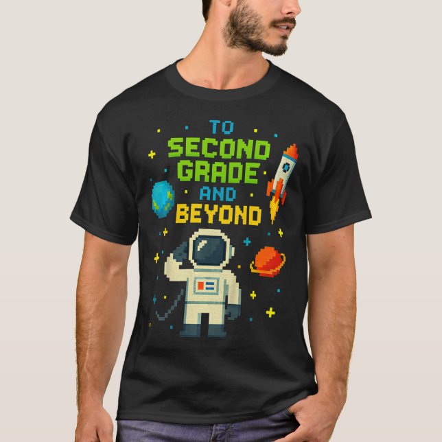 T-shirt 2e année et au-delà Astronaut Space Boys Gamer Fi (Devant)