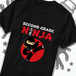 T-shirt 2e année Ninja Kick Premier jour Retour à l'école