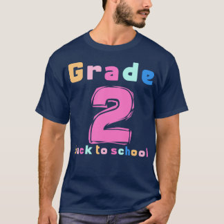 T-shirt 2e année Rainbow Girls Boys Teacher Cute 2e