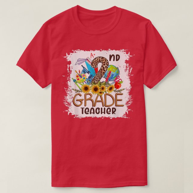 T-shirt 2e année Retour à l'école Empreinte de léopard Tou (Design devant)