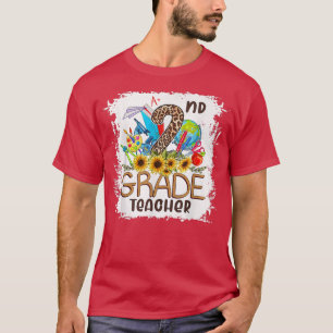 T-shirt 2e année Retour à l'école Empreinte de léopard Tou