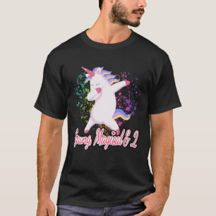 T-shirt 2E Anniversaire, Dabbing Unicorn Young Magie