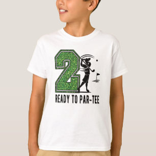 T-shirt 2e anniversaire Gift Golf Player 2 année Vieux ga
