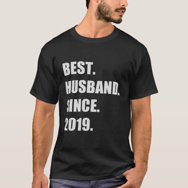 T-shirt 2E Anniversaire Mariage Cadeau Lui Meilleur Mari S (Devant)
