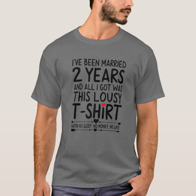 T-shirt 2E Anniversaire Mariage Pour Elle (Devant)