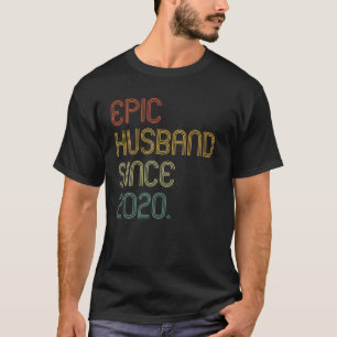 T-shirt 2E Anniversaire Mariage Vintage Mari Épique Depuis