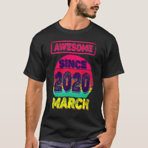 T-shirt 2e anniversaire stupéfiant depuis mars 2020 2ans v