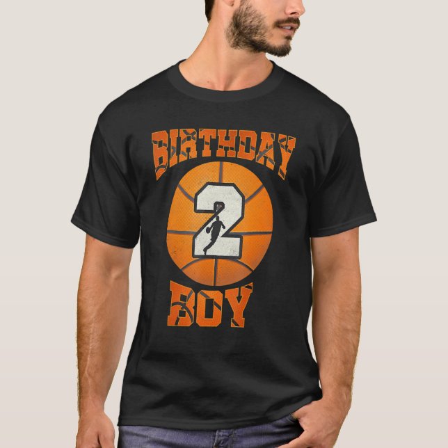T-shirt 2e anniversaire tenue garçon basket-ball 2e année  (Devant)