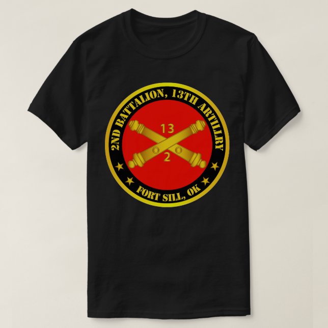 T-shirt 2e Bataillon 13e Régiment d'artillerie avec direct (Design devant)