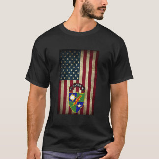 T-shirt 2E Bataillon - 75E Régiment De Rangers - Drapeau U