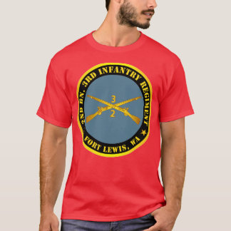 T-shirt 2e Bn 3e Régiment d'infanterie Ft Lewis WA w Inf B