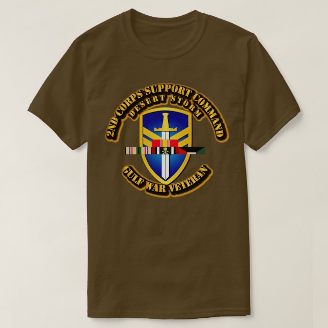 T-shirt 2e Commandement du soutien du Corps avec des ruban (Design devant)