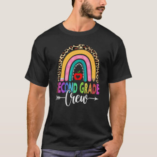 T-shirt 2e équipage de deuxième année Léopard arc-en-ciel 