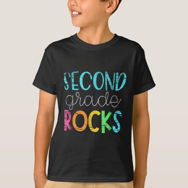 T-shirt 2e équipe d'enseignants - Rocks de deuxième année (Devant)