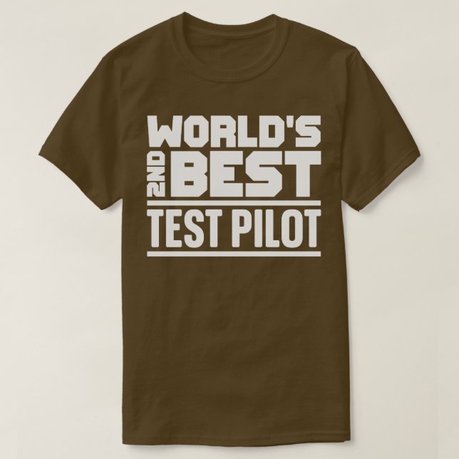 T-shirt 2e meilleur pilote d'essai (Design devant)