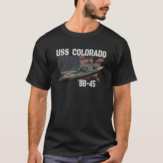 T-shirt 2ÈME GUERRE MONDIALE American Battleship USS Color