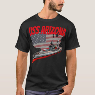 T-shirt 2ÈME GUERRE MONDIALE Bataillon USS Arizona BB39 Wo