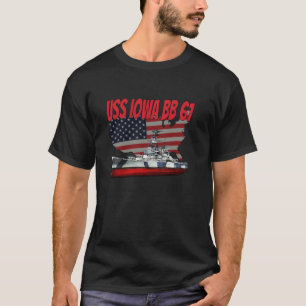 T-shirt 2ÈME GUERRE MONDIALE Bataillon USS Iowa BB 61 Guer