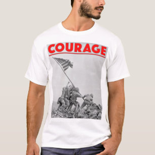 T-shirt 2ÈME GUERRE MONDIALE COURAGE - Bataille Iwo Jima