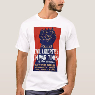 T-shirt 2ÈME GUERRE MONDIALE de liberté civile WPA 1940