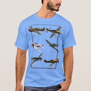 T-shirt 2ÈME GUERRE MONDIALE Fighter Aircraft Warbirds