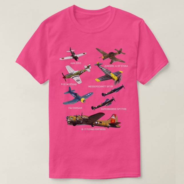 T-shirt 2ÈME GUERRE MONDIALE Planes Warbirds P51 Mustang S (Design devant)