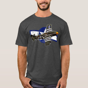 T-shirt 2ÈME GUERRE MONDIALE Warplanes Warbirds P51 Mustan