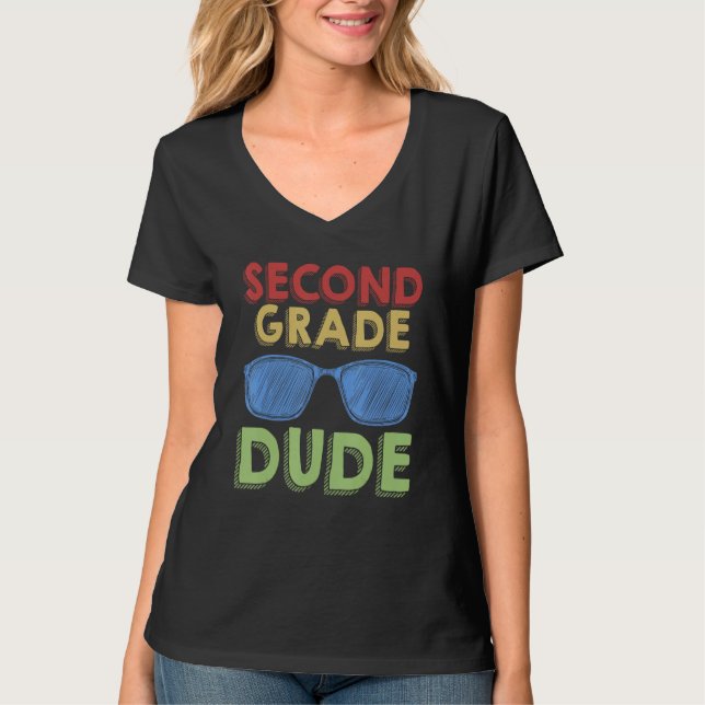 T-shirt 2nd Grade Dude Back to School First Day of 2nd Gra (Devant)