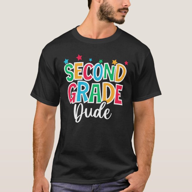 T-shirt 2nd Grade Dude First Day of School Welcome Back to (Devant)