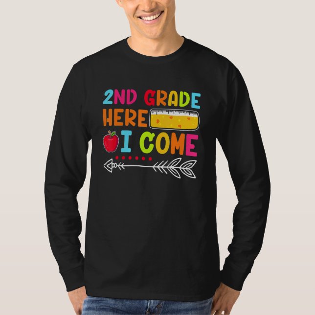 T-shirt 2nd Grade Here I Come Happy First Day Of School  2 (Devant)